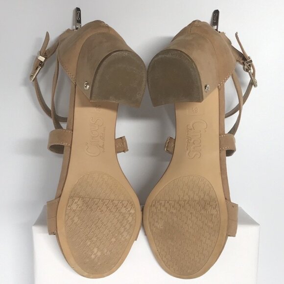 Circus by Sam Edelman "Stella" Block Heel Sandal in Tan - Picture 13 of 16